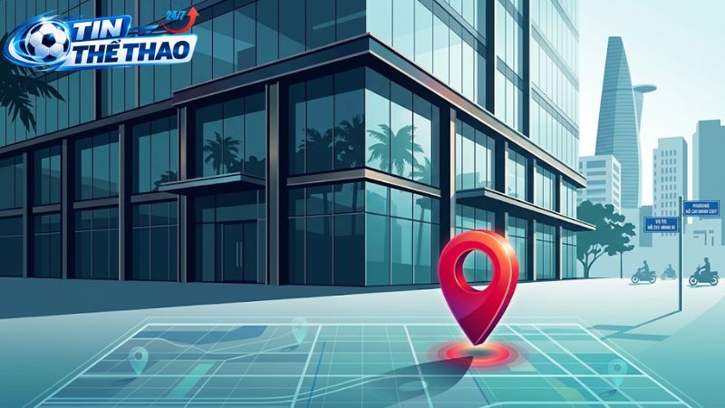 Bản đồ chỉ đường đến văn phòng Thể Thao 247.