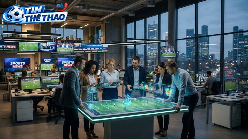 Đội ngũ chuyên gia đang phân tích dữ liệu bóng đá.