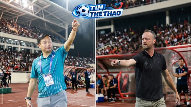 Màn đấu trí căng thẳng giữa HLV Vũ Hồng Việt và Mano Polking.